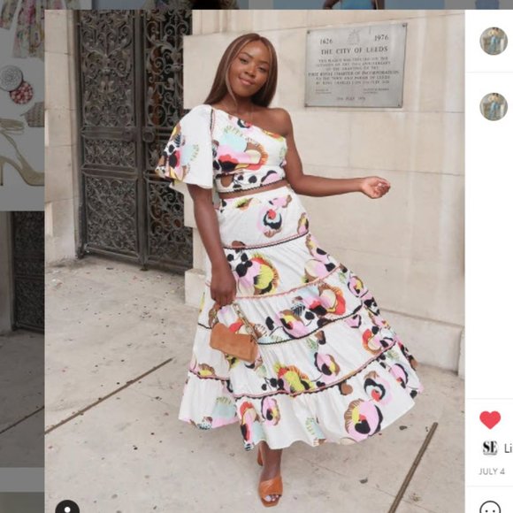 NWT ZARA PRINTED ASYMMETRICAL TOP - Picture 3 of 8